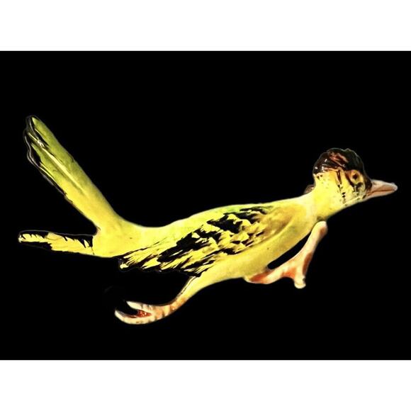 Original by Robert Vintage Brooch Yellow Roadrunner Jewelry Pin Signed - Picture 3 of 10